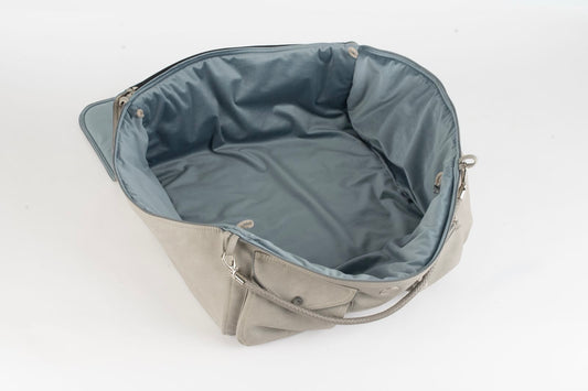 Hundetasche Weekender Solo [[ platin grey - iceblue ]]