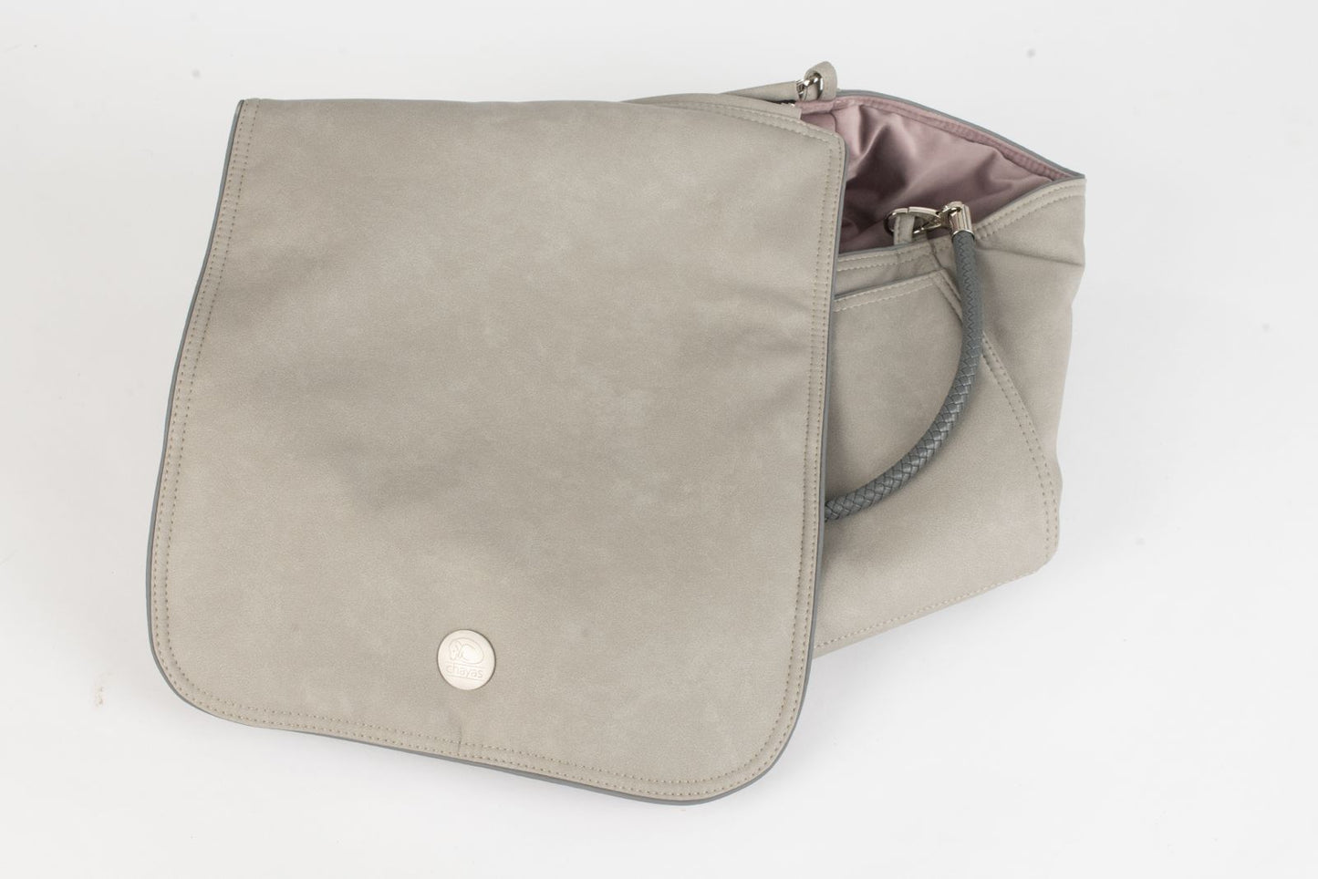 Hundetasche Weekender grey-darkrose, silver Inlay