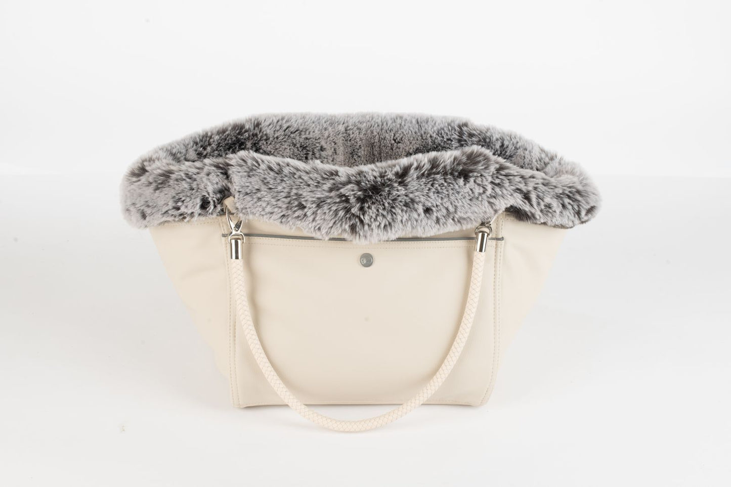 Hundetasche Weekender ice-darkrose, salt & pepper Inlay