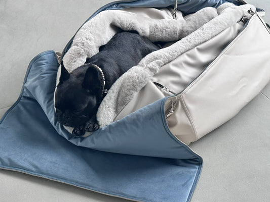 Hundetasche Weekender ice - iceblue, silverstone Inlay