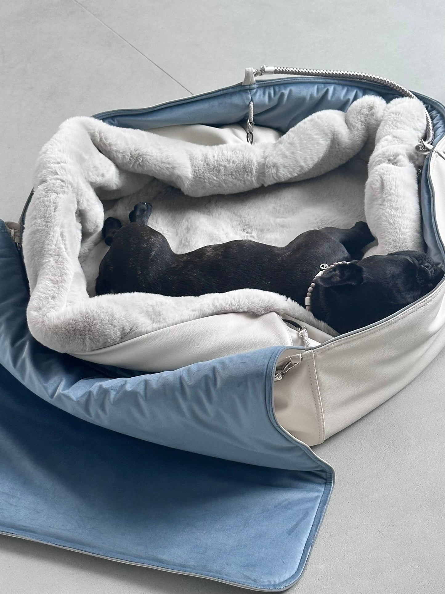 Hundetasche Weekender ice - iceblue, silverstone Inlay