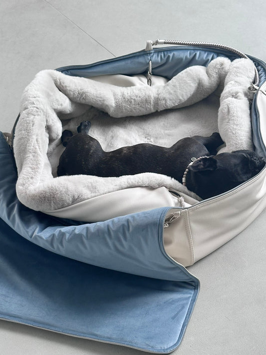 Hundetasche Weekender ice - iceblue, silverstone Inlay