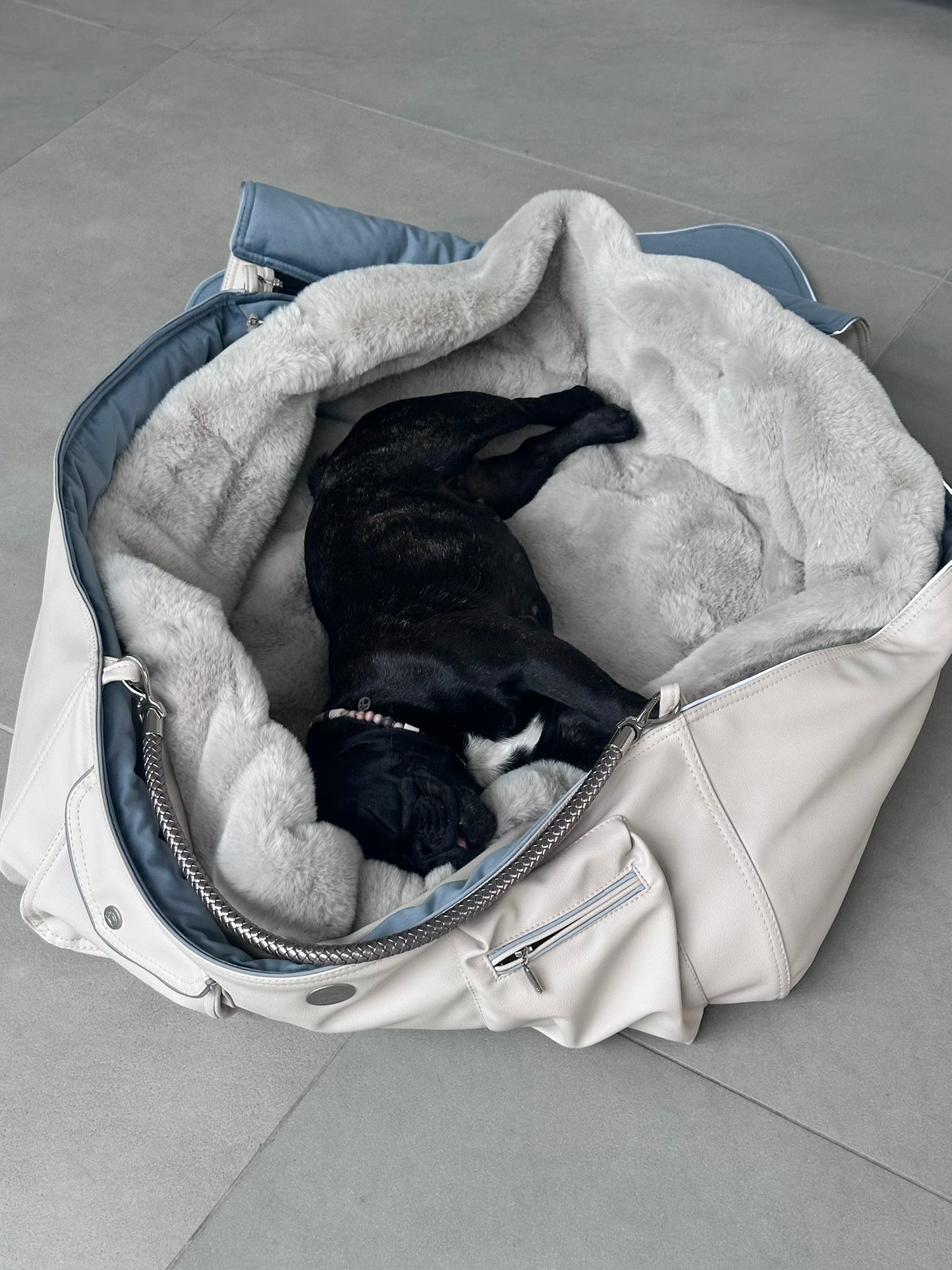 Hundetasche Weekender ice - iceblue, silverstone Inlay
