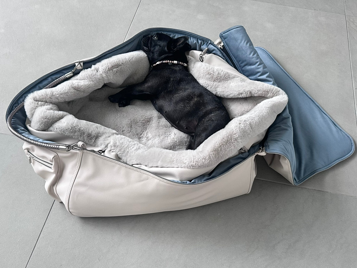 Hundetasche Weekender ice - iceblue, silverstone Inlay