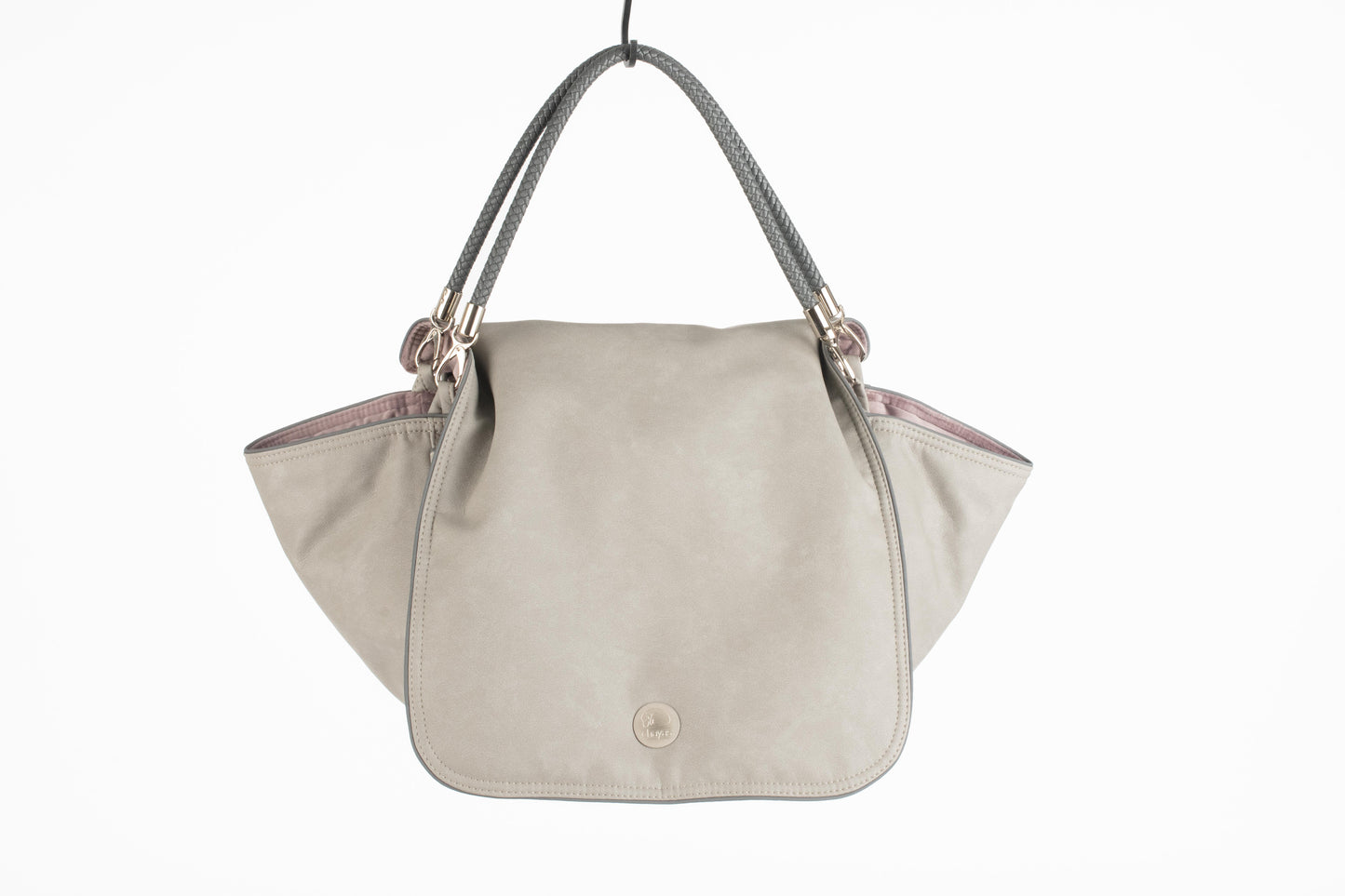 Hundetasche Weekender grey-darkrose, silver Inlay