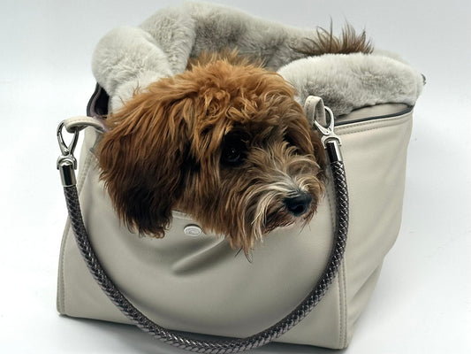 Hundetasche Weekender ice-dustyrose, silverstone Inlay