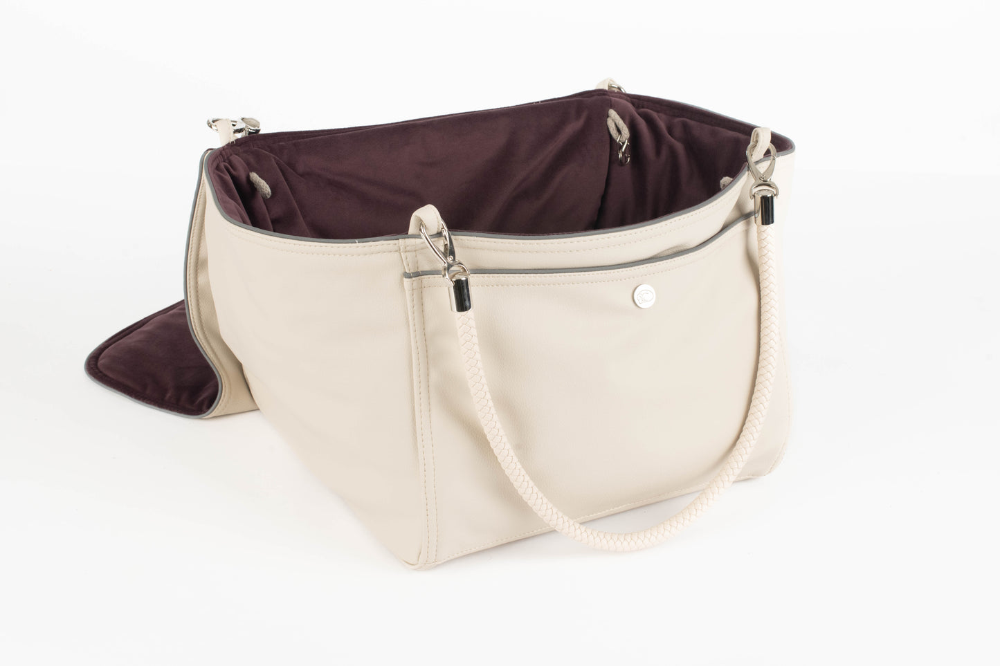 Hundetasche Weekender ice-berry, salt & pepper Inlay