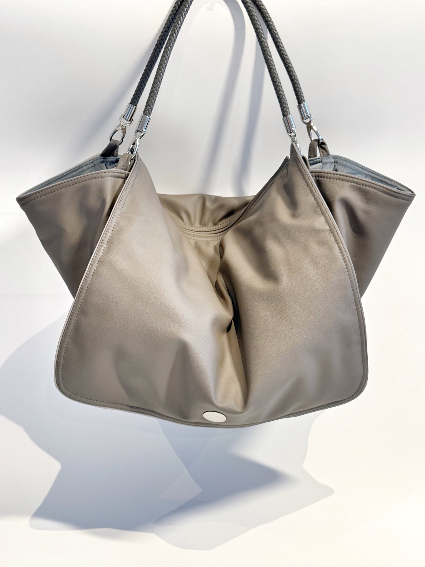Hundetasche Weekender [[ dark taupe - iceblue ]]