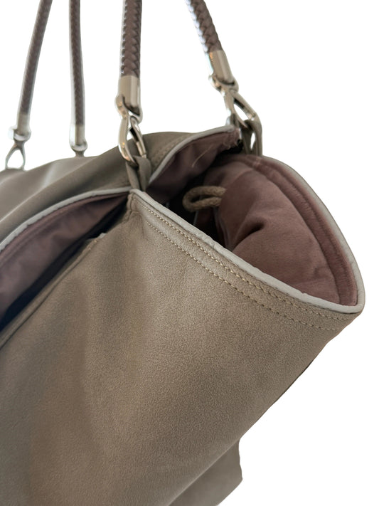 Hundetasche Weekender platingrey-dustyrose, salt & pepper Inlay