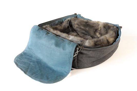 Bolso para perros Weekender 4Seasons, visón con correa cruzada para el hombro, M