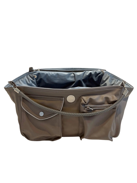 Hundetasche Weekender Solo  [[ dark taupe - iceblue ]]