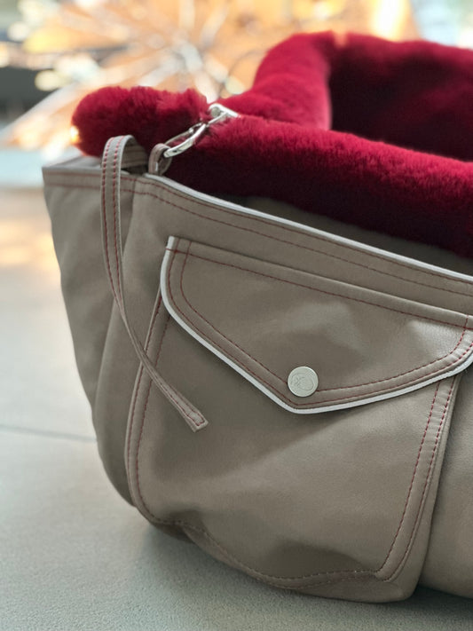 Bolsa de transporte para perros Weekender 4Seasons [[ Color: sandy red, Tamaño: M ]]