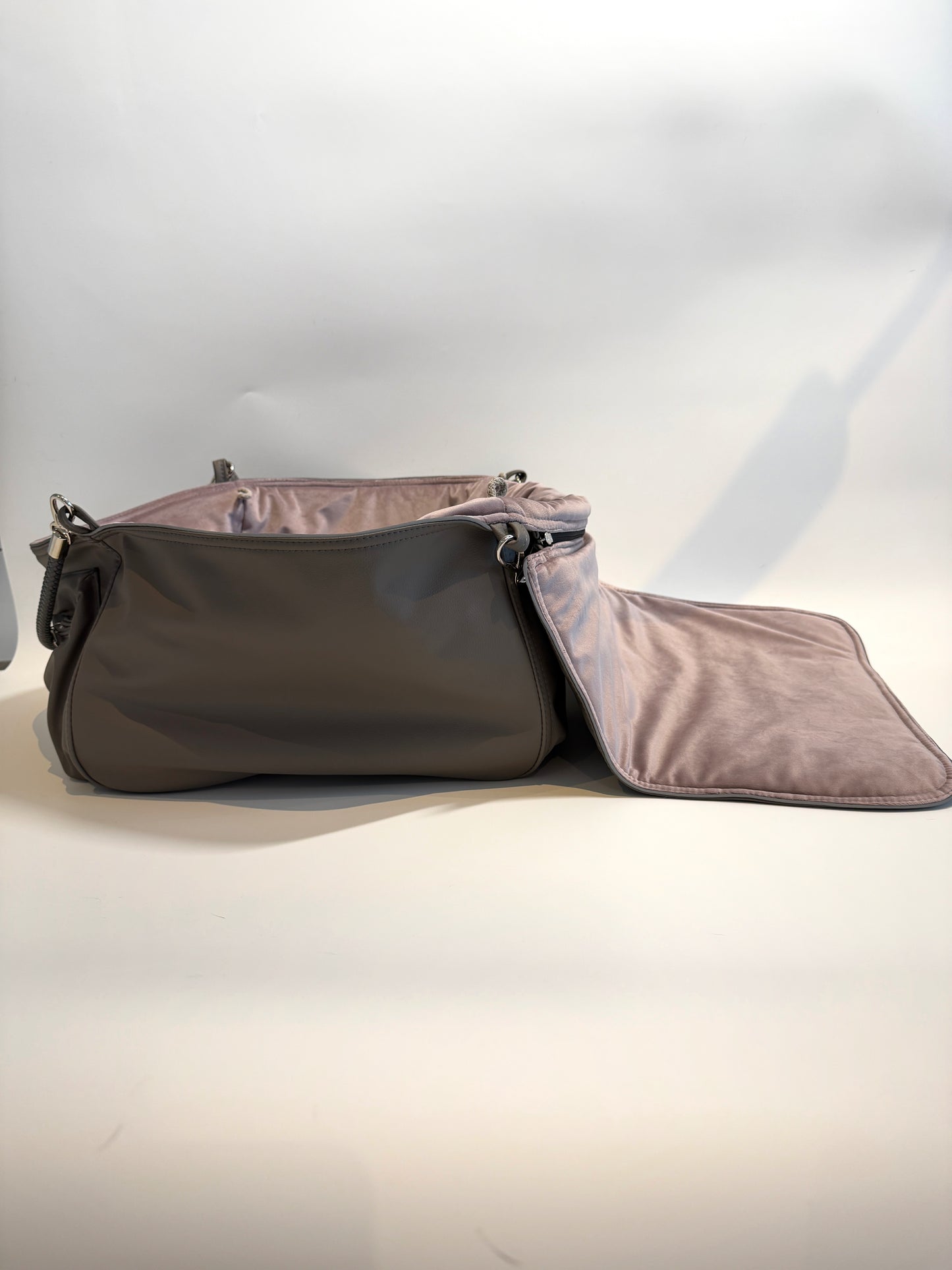 Bolso de viaje para perros Weekender [[ Dark Taupe - Dusty Rose ]]