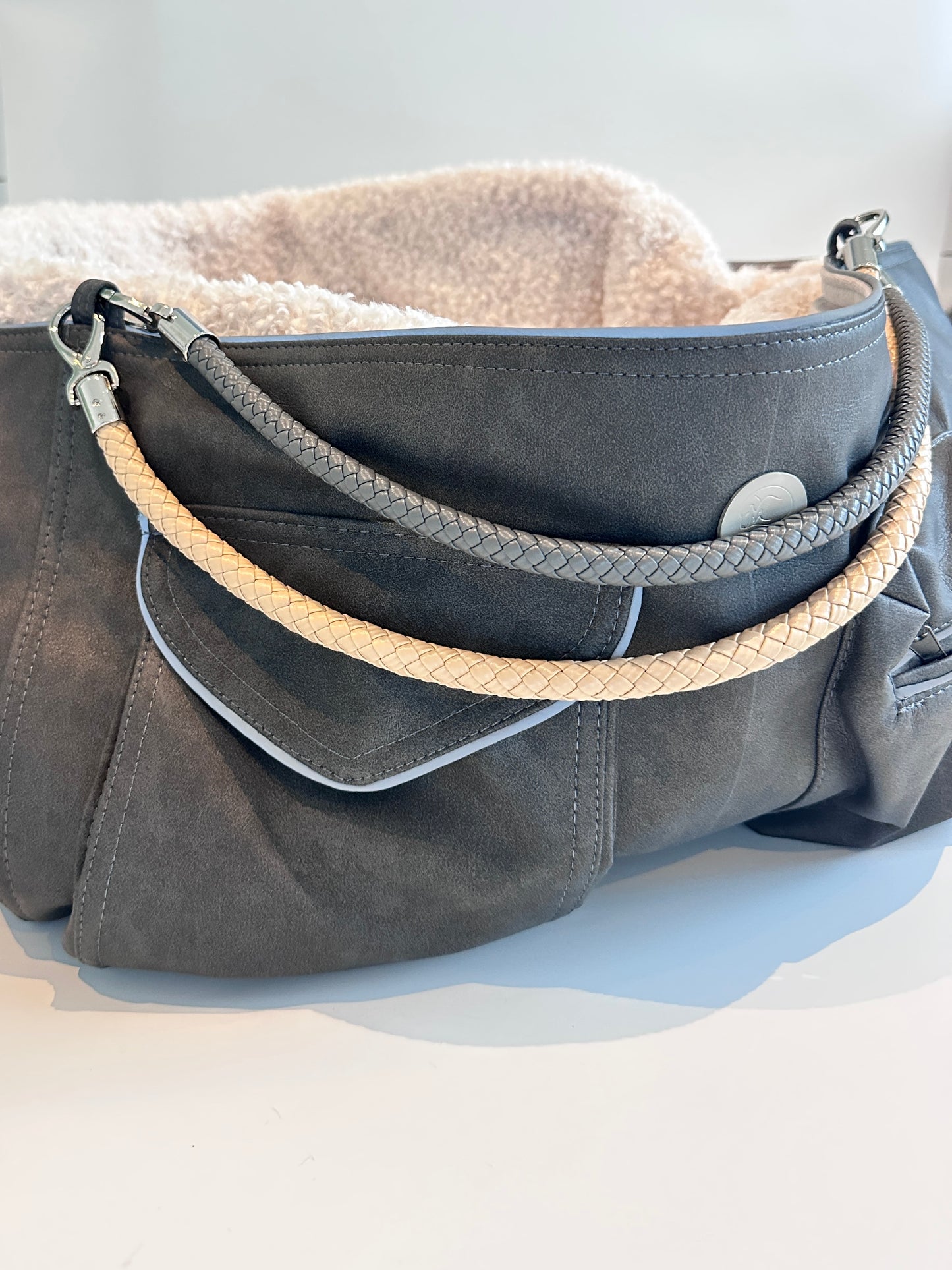 Bolsa de transporte para perros Weekender 4Estaciones, antracita natural, M