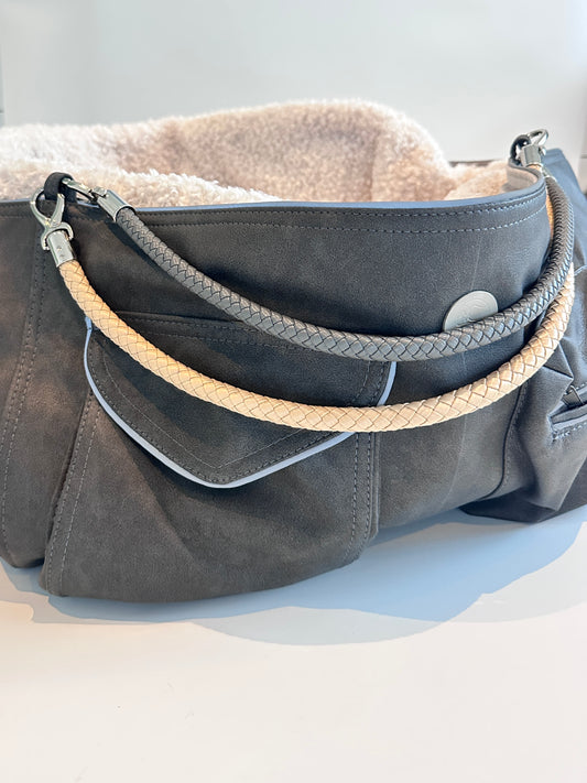 Bolsa de transporte para perros Weekender 4Estaciones, antracita natural, M