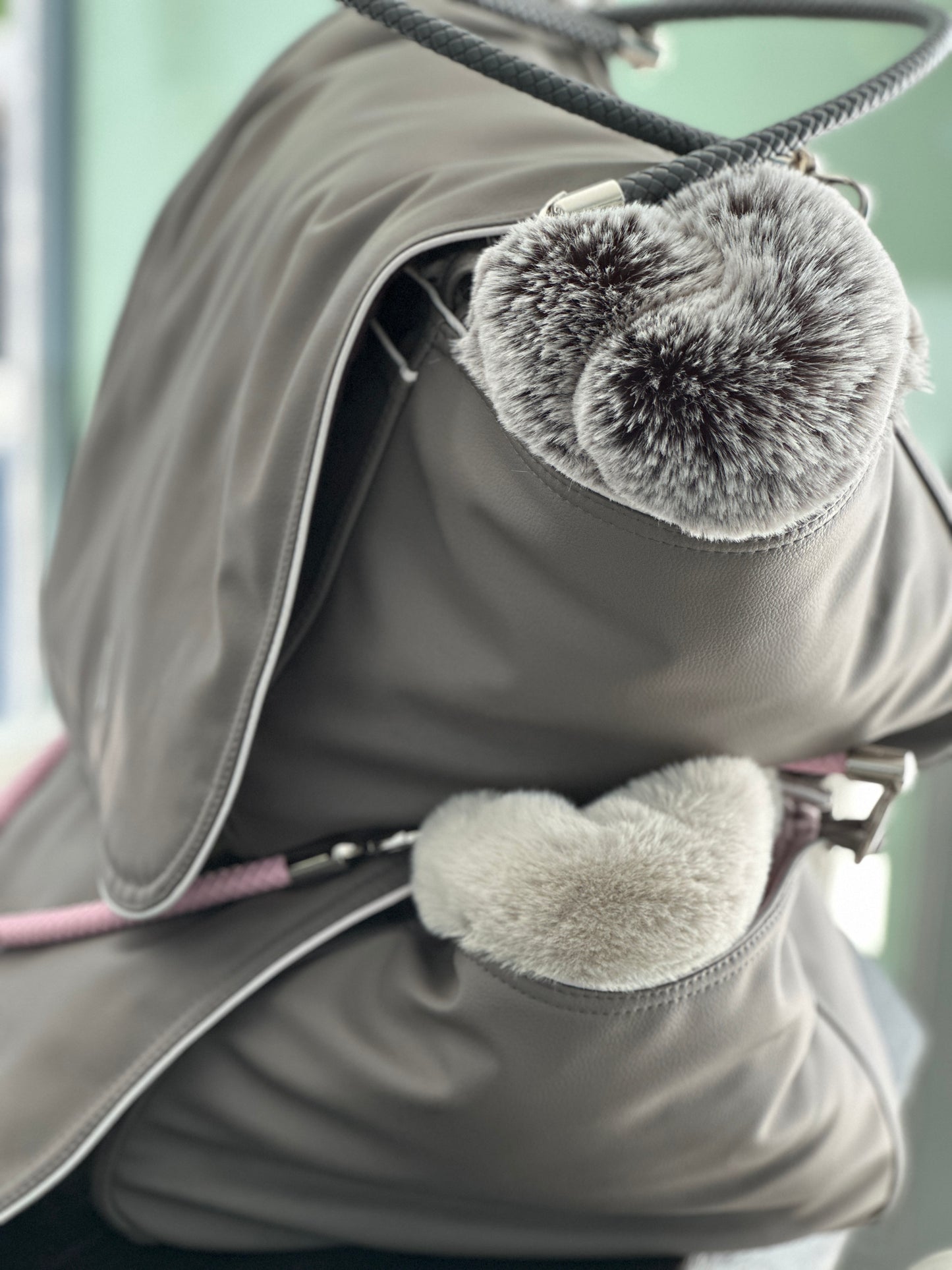 Bolso de viaje para perros Weekender [[ Dark Taupe - Dusty Rose ]]