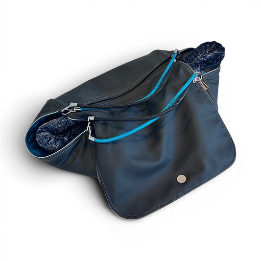 Hundetasche Weekender 4Seasons, schwarz turquise, M