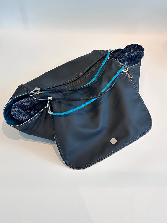 Hundetasche Weekender 4Seasons, schwarz turquise, M