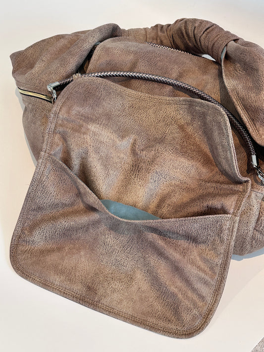 Bolso para perros Weekender 4Seasons, visón con correa cruzada para el hombro, M