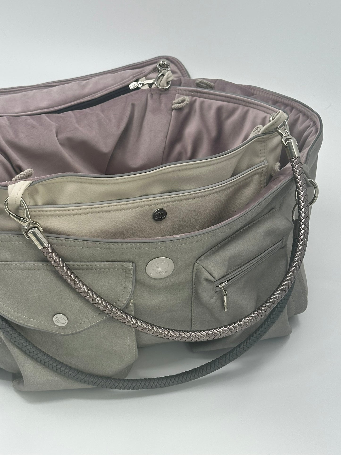 Bolsa de viaje para perros Weekender [[ platin grey - dusty rose ]]