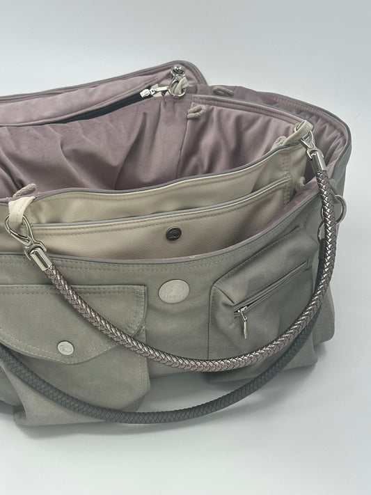 Bolsa de viaje para perros Weekender [[ platin grey - dusty rose ]]