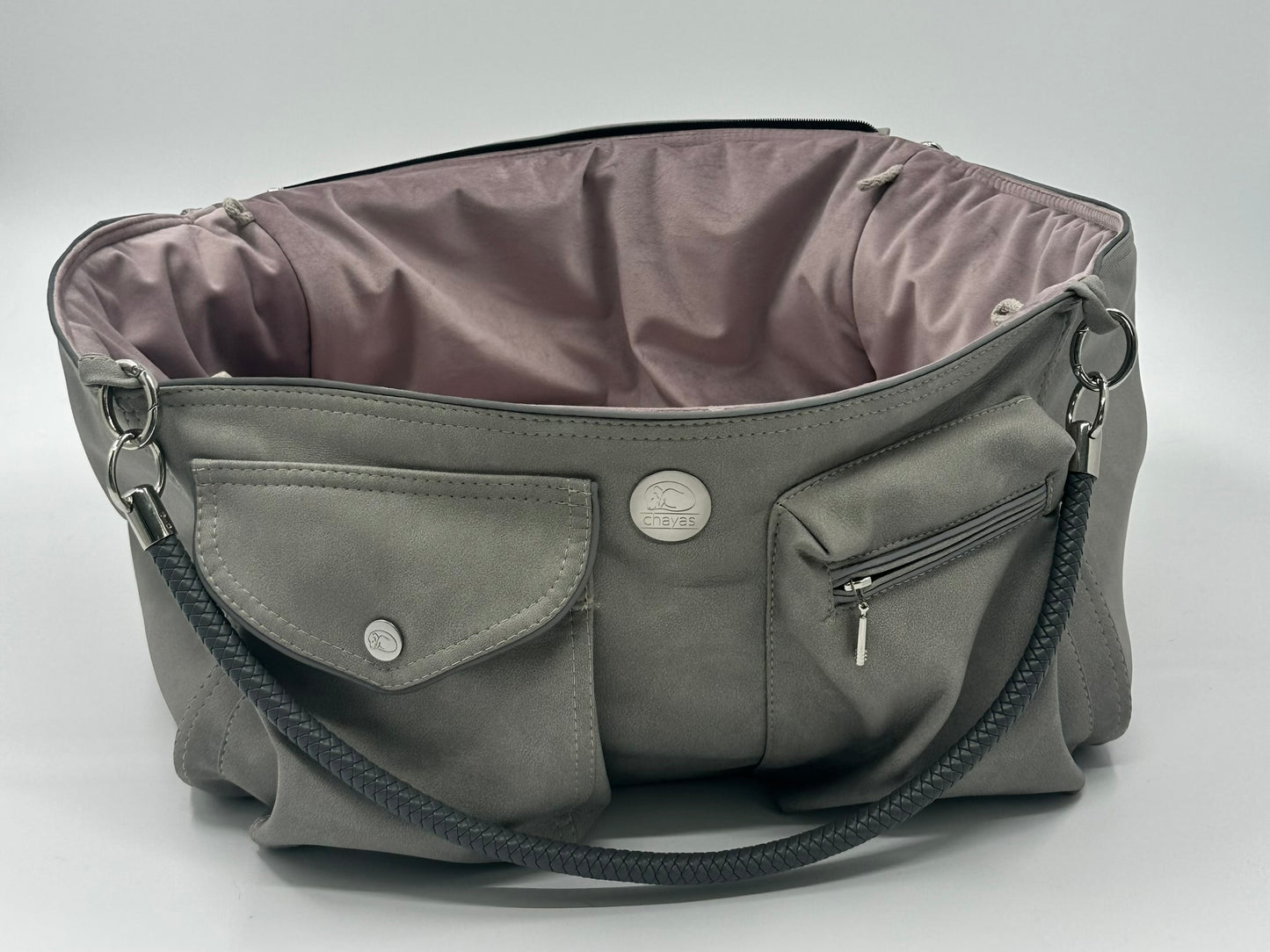 Bolsa de viaje para perros Weekender [[ platin grey - dusty rose ]]