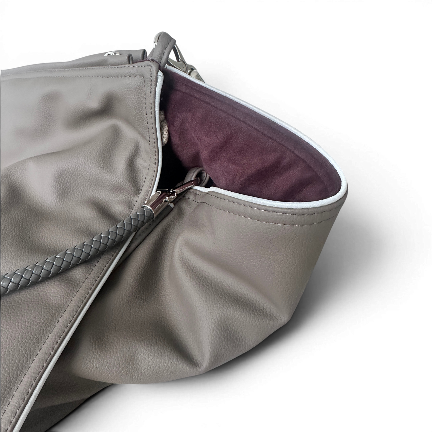 Hundetasche Weekender Solo   [[ dark taupe - blackberry ]]