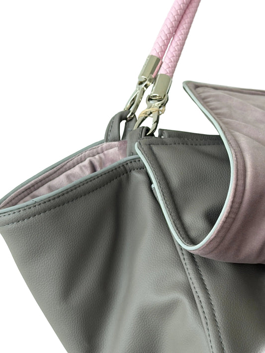 Hundetasche Weekender [[ Dark Taupe - Dusty Rose ]]